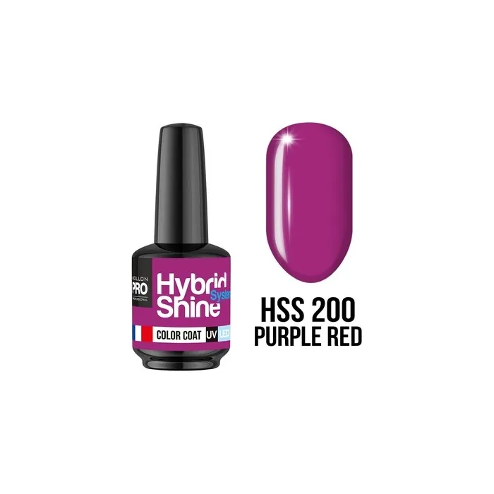 Hybrid Nail Polish Shine System 200 Purple Red Uvled Color Mollon
