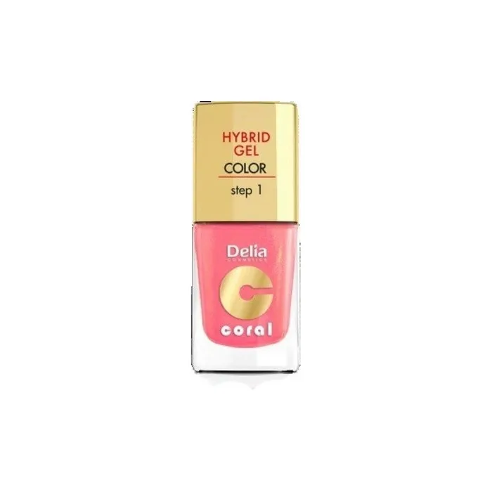 Delia Cosmetics Coral Hybrid Gel Nail Polish No. 16 Warm Medium Pink 11ml