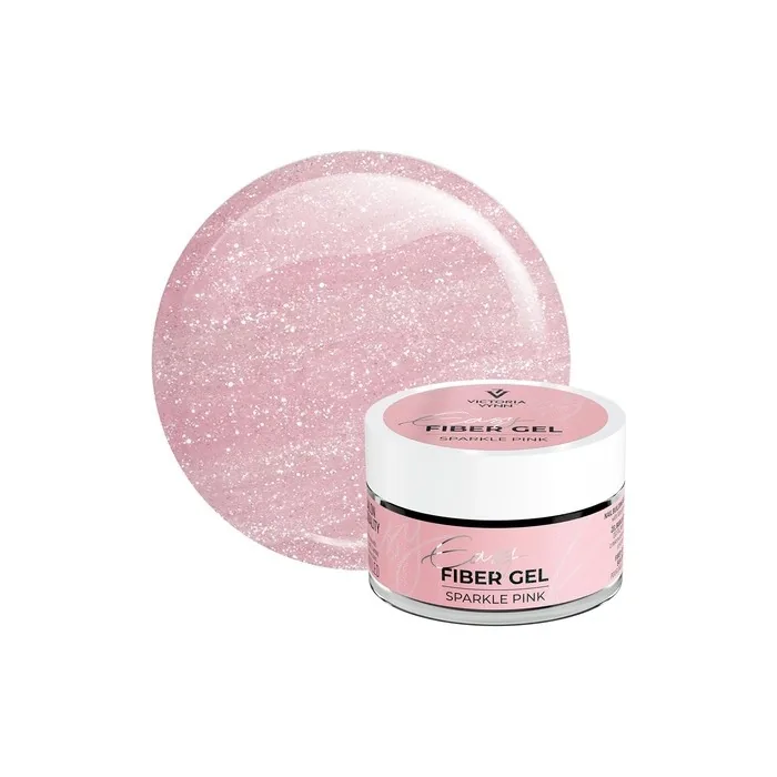 Victoria Vynn Sparkling Uvled Builder Gel Easy Fiber Gel For Nail Manicure Glitter Sparkle Pink 50ml