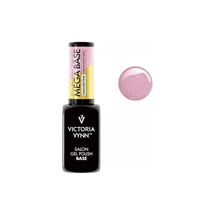 Victoria Vynn Hardi Mega Base Uv Led Hybrid Gel Polish Nails Shimmer Pink Pink 8ml