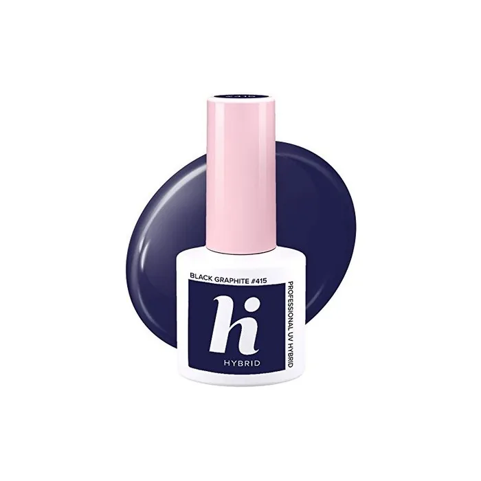 HI HYBRID #415 Nail Polish Black Graphite 5ml