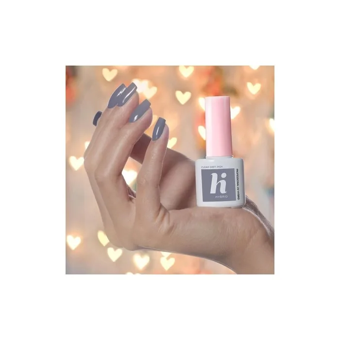 424 UV Nail Polish Clear Grey 5ml HiHybrid