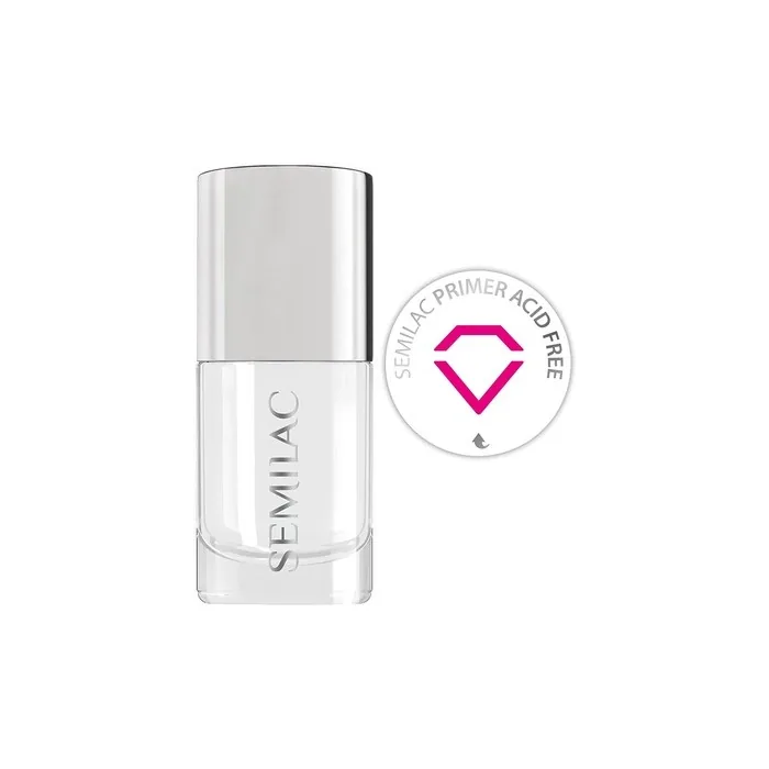 Semilac Acid Free UV LED Nail Gel Primer 7ml - Protects Nails from Injuries