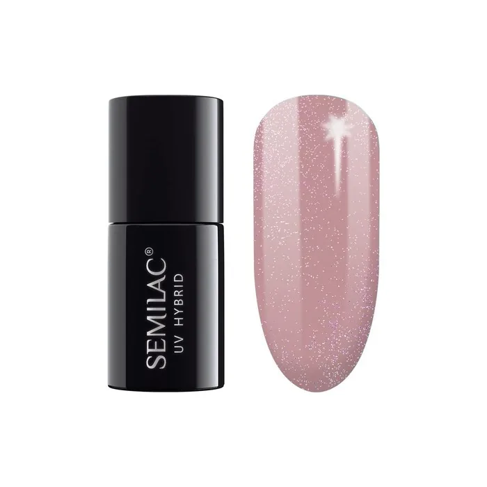 Semilac UV Nail Polish Shimmer Color 320 Shimmer Dust Beige 7ml - Intensive and Long-Lasting Color for Nails