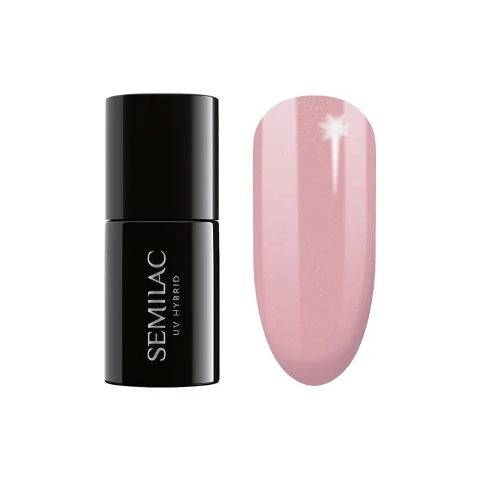 SEMILAC 376 Shimmer Stone Pink Diamond Nail UV Gel Polish 7ml