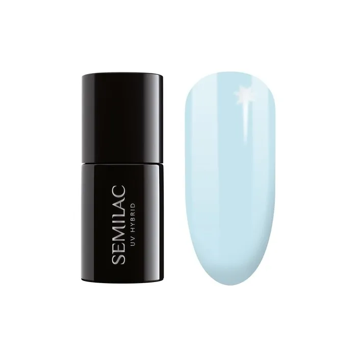 Semilac UV Nail Polish Blue Cloud 386 7ml - Colorful and Long-Lasting Nail Polish for Intensive Nails