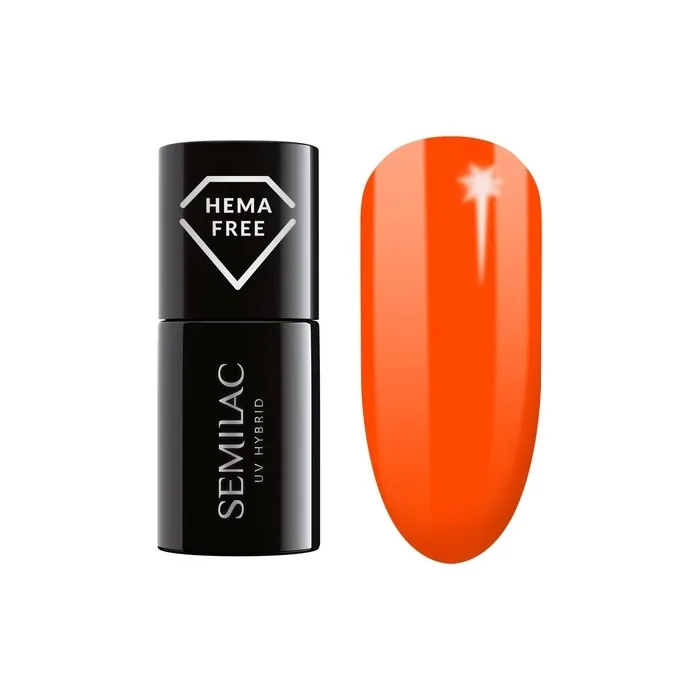 Semilac 446 YOLO Orange Nail UV Gel Polish 7ml