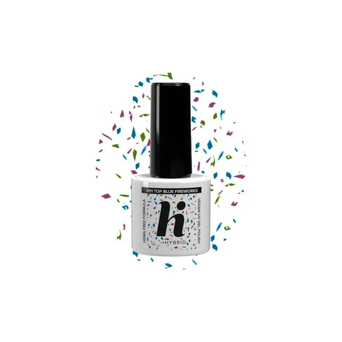 Hi Hybrid Hi Hybrid Top No Wipe Hema Free 01 Blue Fireworks 5 Ml