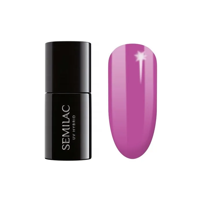 Semilac UV Nail Polish Hybrid 601 Neon Pink Punch 7ml