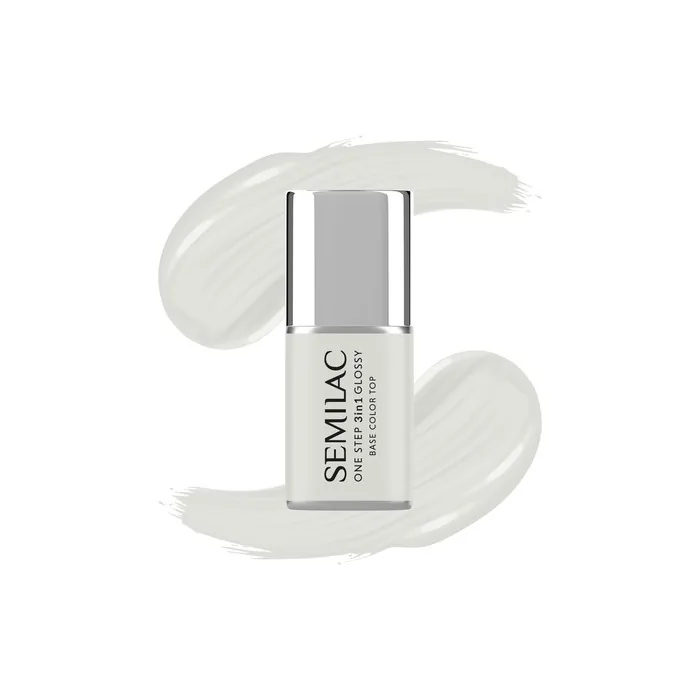 Semilac One Step Glossy 3in1 Hybrid Nail Polish S110 The White 7 Ml