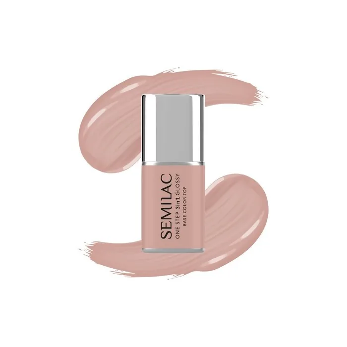 Semilac One Step Glossy 3in1 Hybrid Nail Polish S210 French Beige 7 Ml