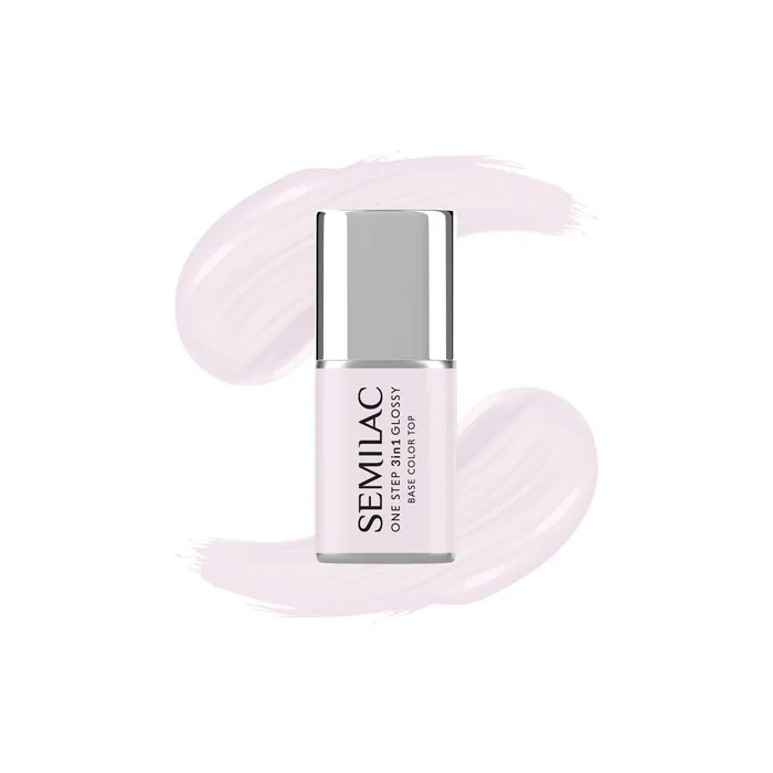 Semilac One Step Glossy 3in1 Hybrid Nail Polish S235 Peach Beige 7 Ml