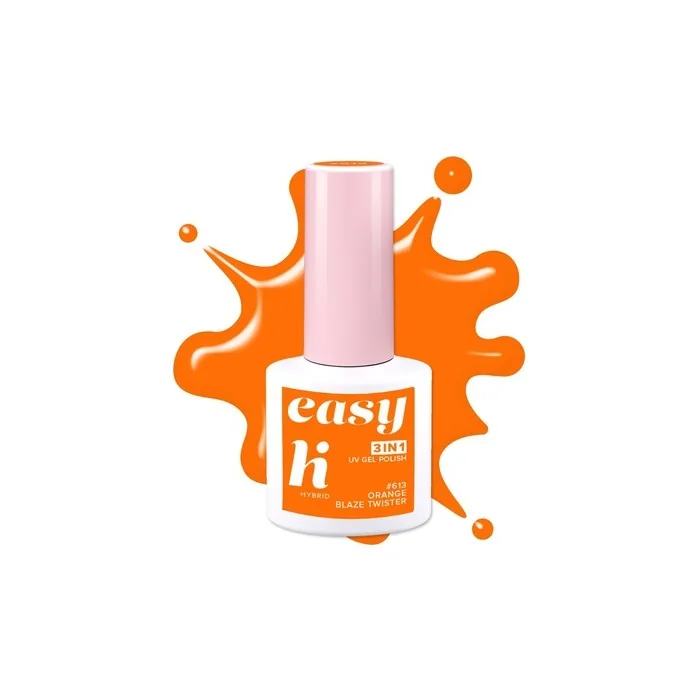 Hi Hybrid Hi Hybrid Easy 3 In 1 Hybrid Nail Polish No 613 Orange Blaze Twister 5 Ml