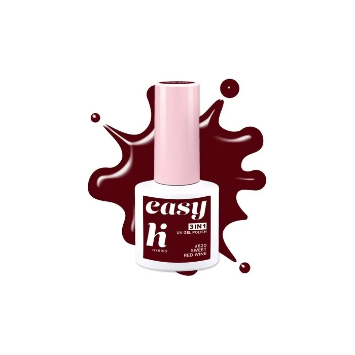 Hi Hybrid Hi Hybrid Easy 3 In 1 Hybrid Nail Polish No 620 Sweet Red Wine 5 Ml