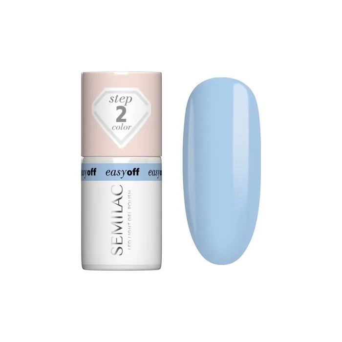 Semilac Easy Off Hybrid Nail Polish Led Light Azul Blue 7 Ml