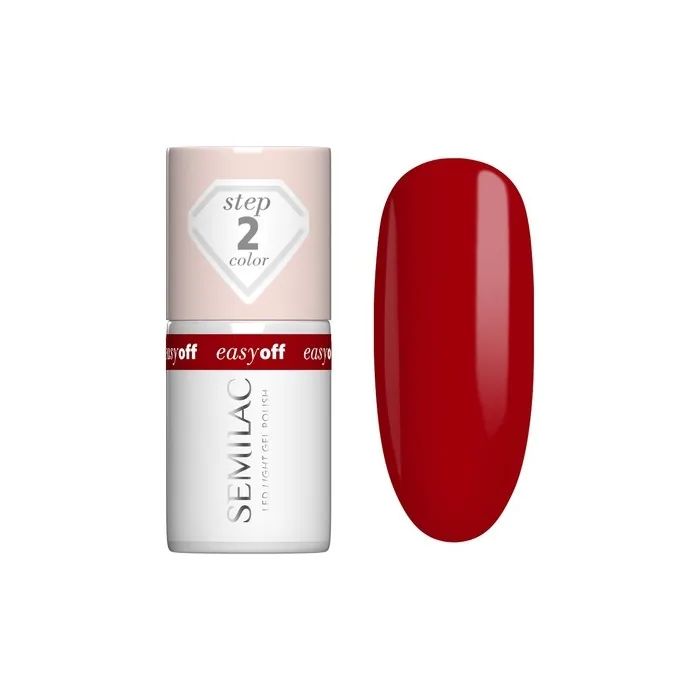 Semilac Easy Off Hybrid Nail Polish Led Light The Red Core 7 Ml
