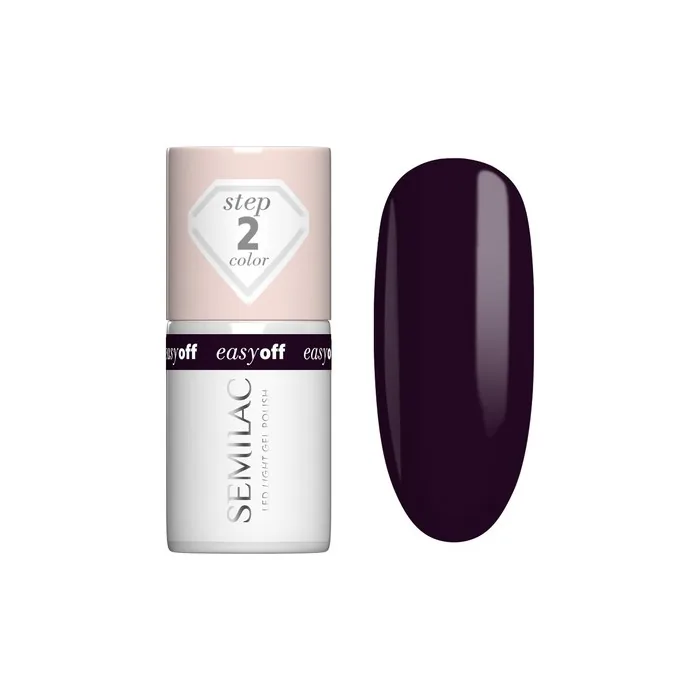 Semilac Easy Off Hybrid Nail Polish Led Light Berry On Top 7 Ml