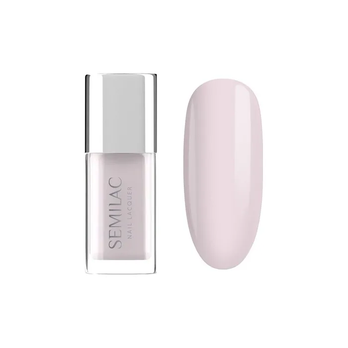 Semilac Nail Lacquer Classic Nail Polish 102 Sheer Milky Pink 9 Ml