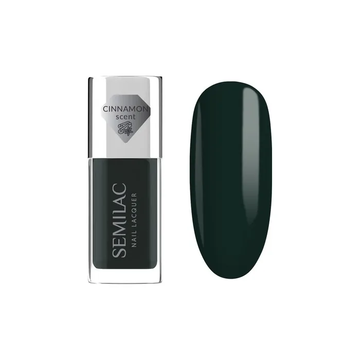 Semilac Nail Lacquer Classic Nail Polish 114 Bottle Green 9 Ml