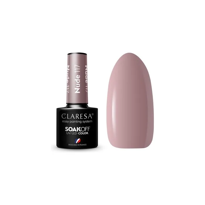 Claresa Soak Off Uv/Led Nude Hybrid Nail Polish 117 - 5g