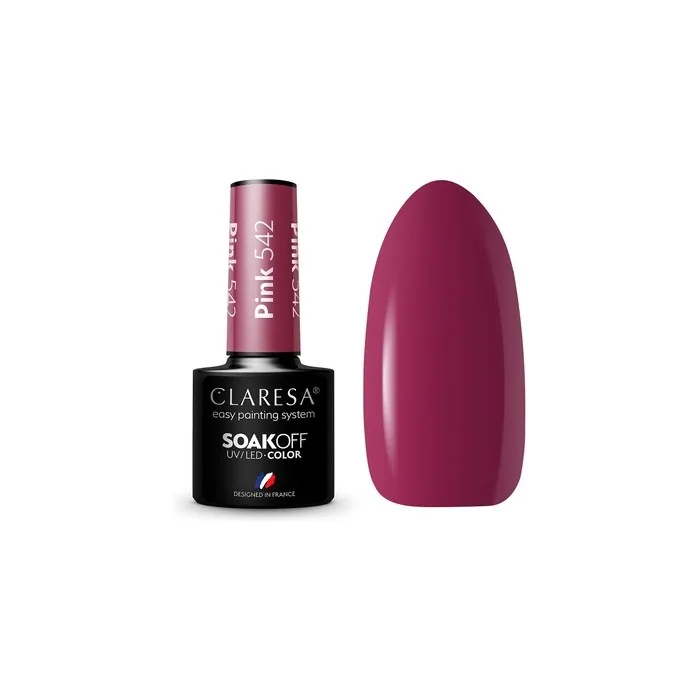 Claresa Soak Off Uv/Led Pink Hybrid Nail Polish 542 - 5g