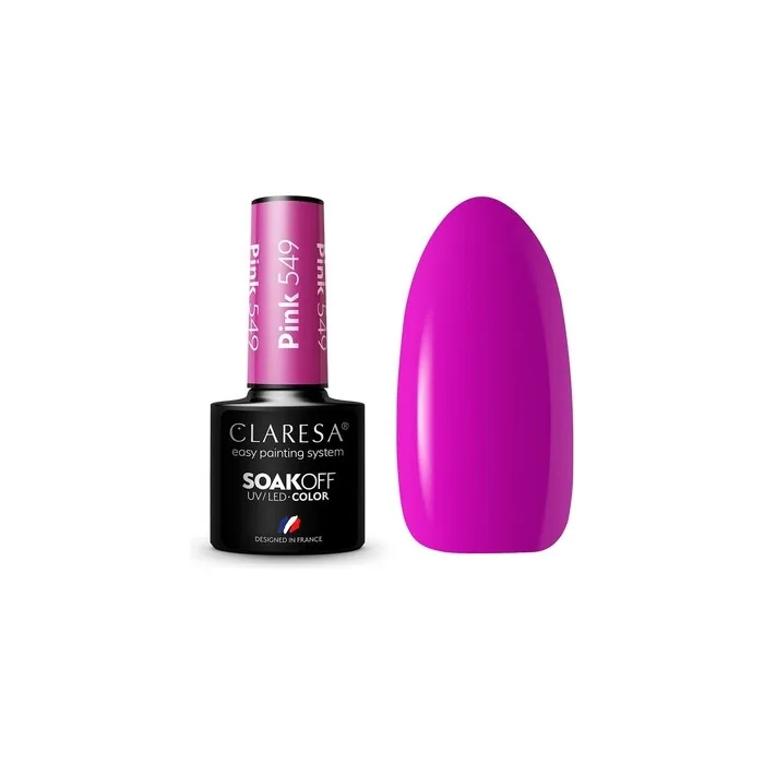 Claresa Soak Off Uv/Led Pink Hybrid Nail Polish 549 5g