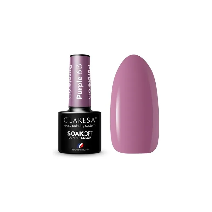 Claresa Soak Off Uv/Led Purple Hybrid Nail Polish 613 - 5g