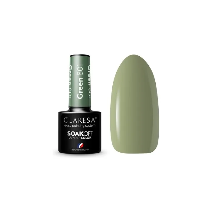 Claresa Soak Off Uv/Led Green Hybrid Nail Polish 801 5g