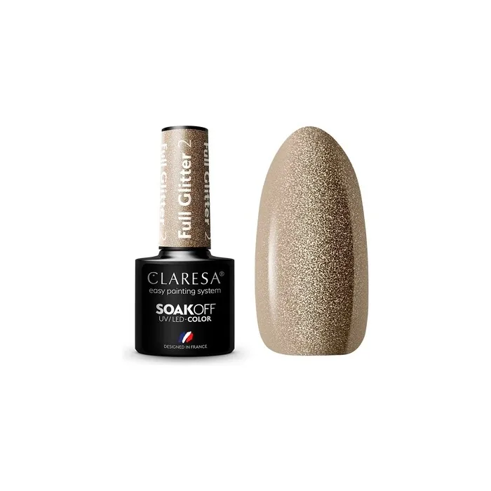Claresa Soak Off Uv/Led Full Glitter Hybrid Nail Polish 2 5g