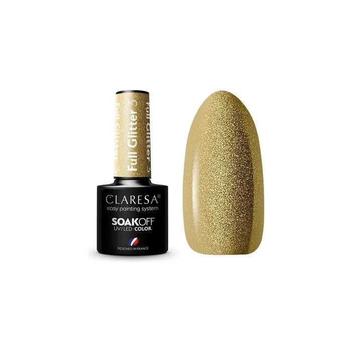 Claresa Soak Off Uv/Led Full Glitter Hybrid Nail Polish 3 5g