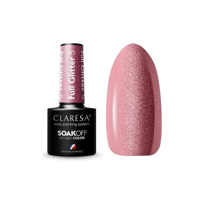 Claresa Full Glitter Uv Nail Polish 5ml Pack Of 5