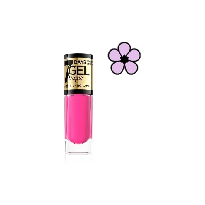Eveline Gel Laque 7 Days Nail Polish 8ml No.48 - Fast Drying, No UV/LED Lamp, Vegan