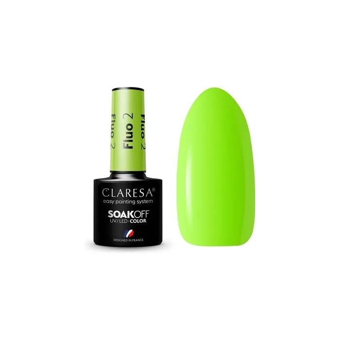 Fluo UV Nail Polish 5ml Clear - Pack of 2