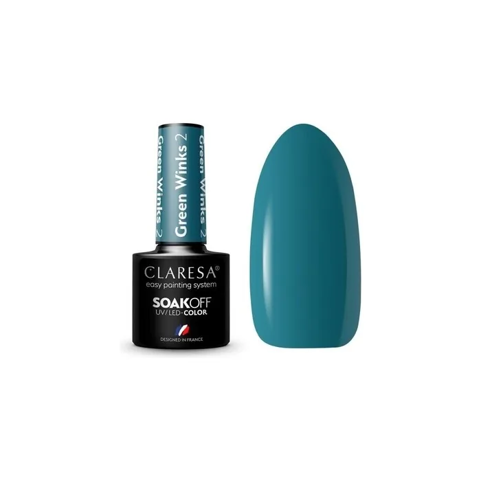 Green Winks UV Nail Polish 5ml Claresa - Pack of 2