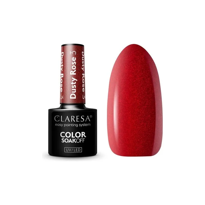Claresa Dusty Rose UV Nail Polish 5ml - Pack of 3