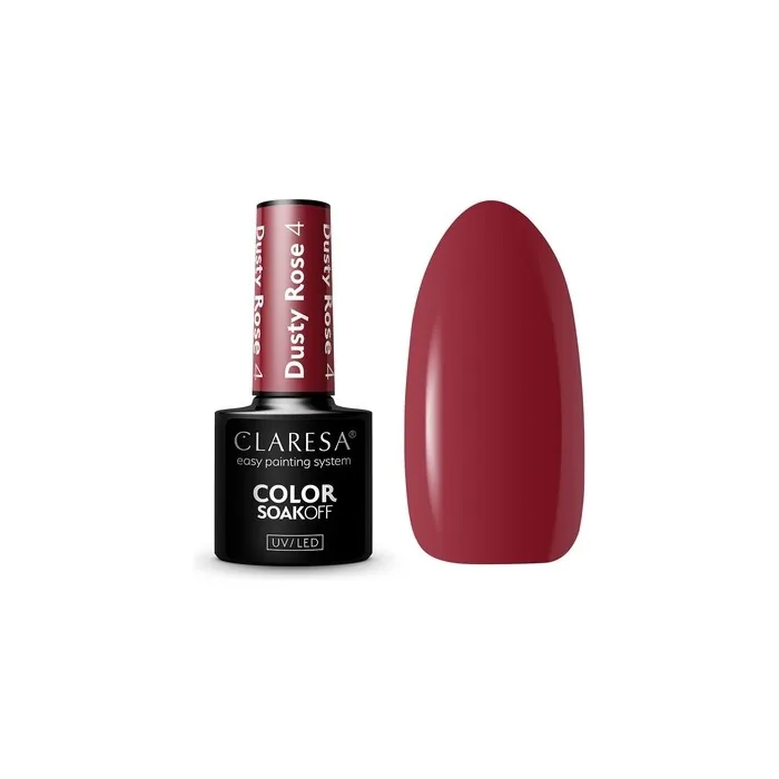 Claresa Soak Off Uv/Led Dusty Rose Hybrid Nail Polish 004 5g