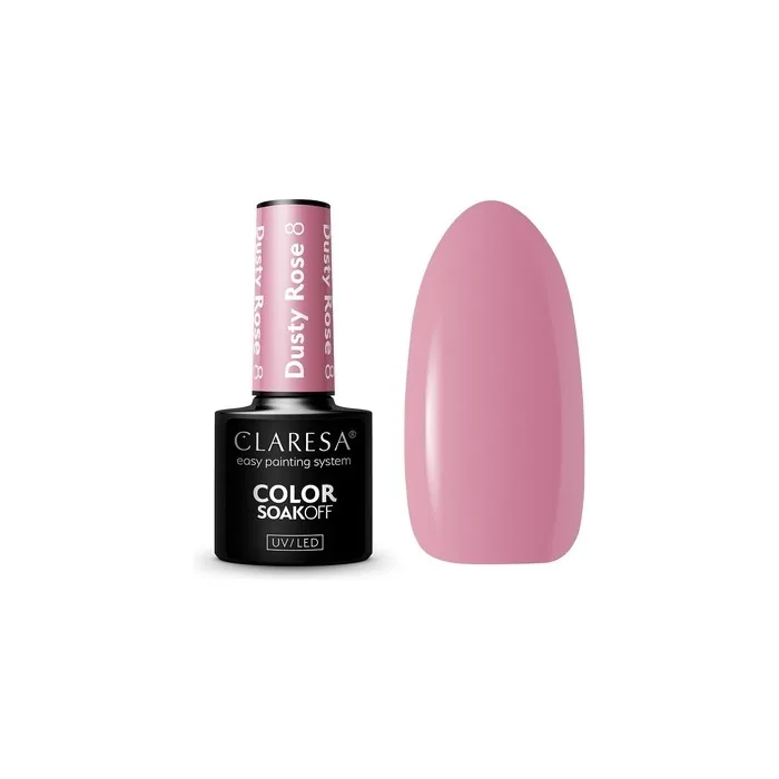Claresa Soak Off Uv/Led Dusty Rose Hybrid Nail Polish 008 - 5g
