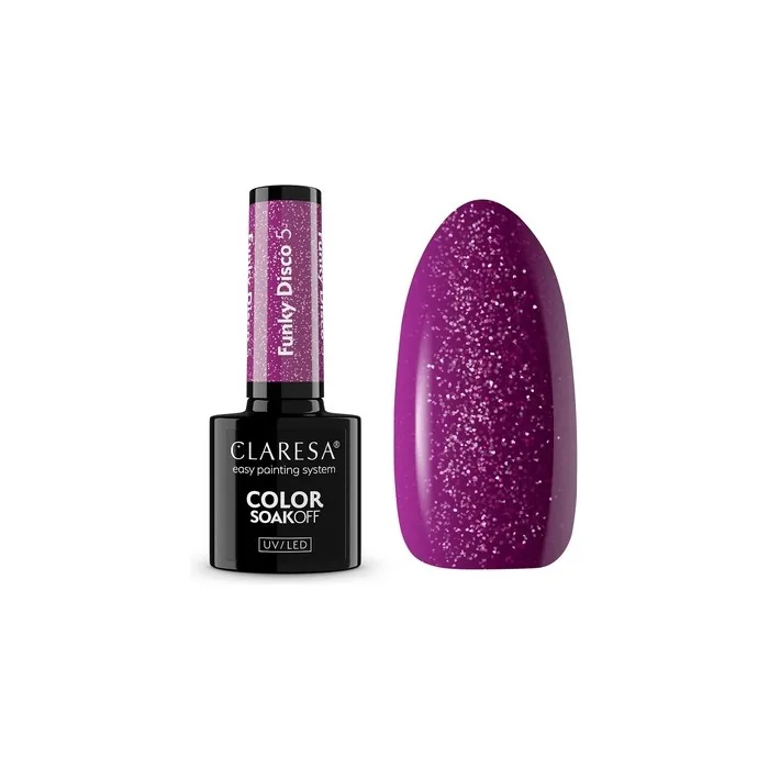 Claresa Soak Off Uv Led Funky Disco Hybrid Nail Polish 5g