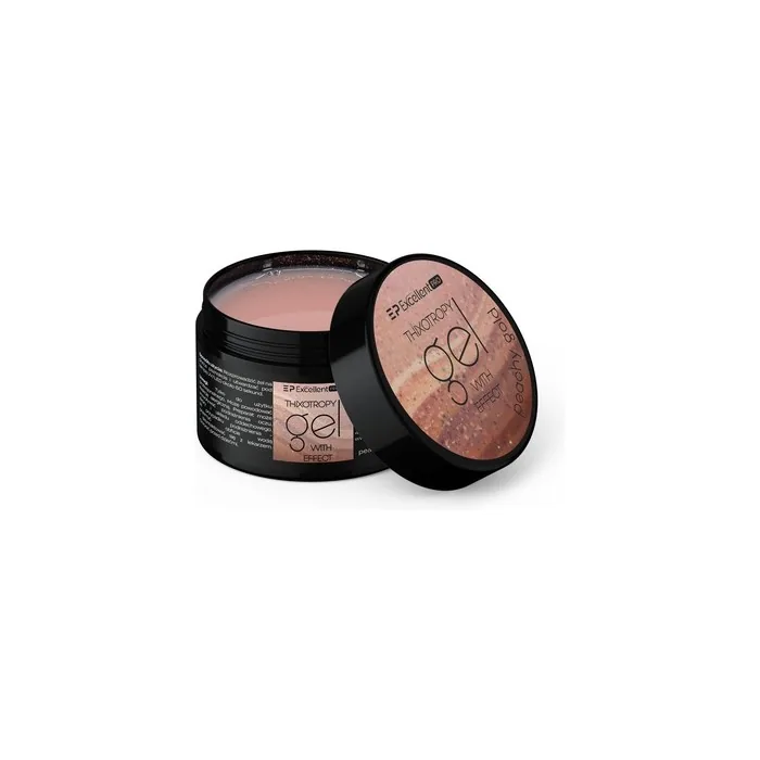Excellent Pro Thixotropy Gel With Effect Building Gel Peachy Gold 50g