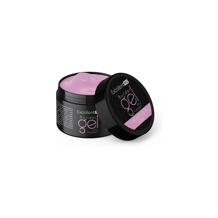 Excellent Pro Builder Gel With Thixotropy Natural Look Rose 15g