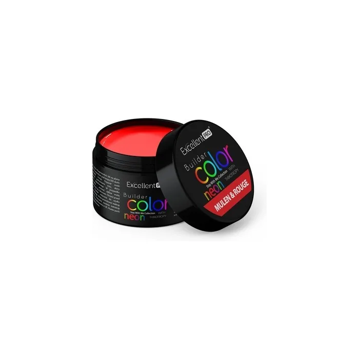 Excellent Pro Builder Color Neon With Thixotropy Building Gel Mulen & Rouge 15g
