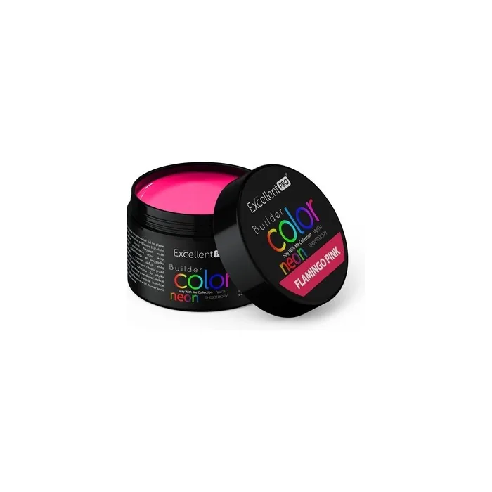 Excellent Pro Builder Color Neon With Thixotropy Building Gel Flamingo Pink 15g