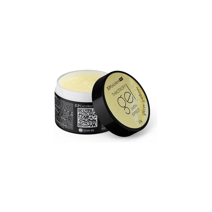 Excellent Pro Thixotropy Gel With Effect Building Gel Glow Yellow 15g