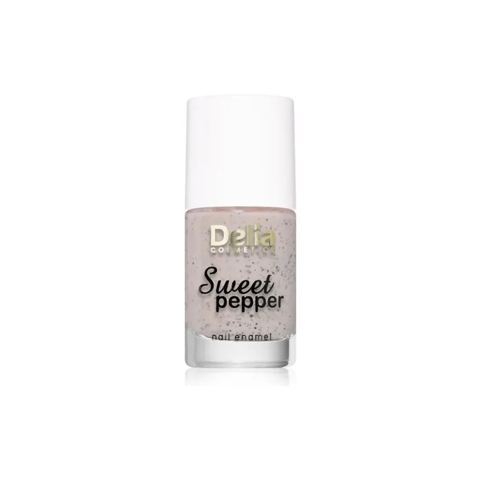 Delia Cosmetics Sweet Pepper Black Particles Nail Polish 02 Apricot 11 Ml