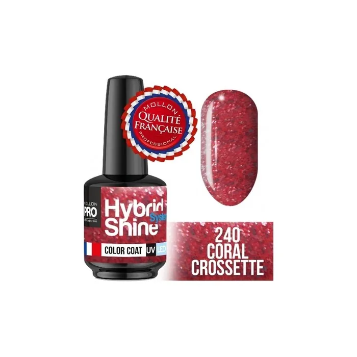 Mollon Pro Hybrid Shine Color Coat 240 Semipermanent Nail Polish 8ml
