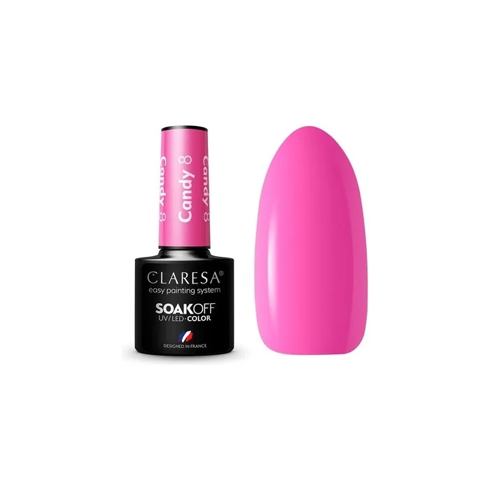 Claresa Soak Off Uv/Led Hybrid Nail Polish 8 Candy 5g