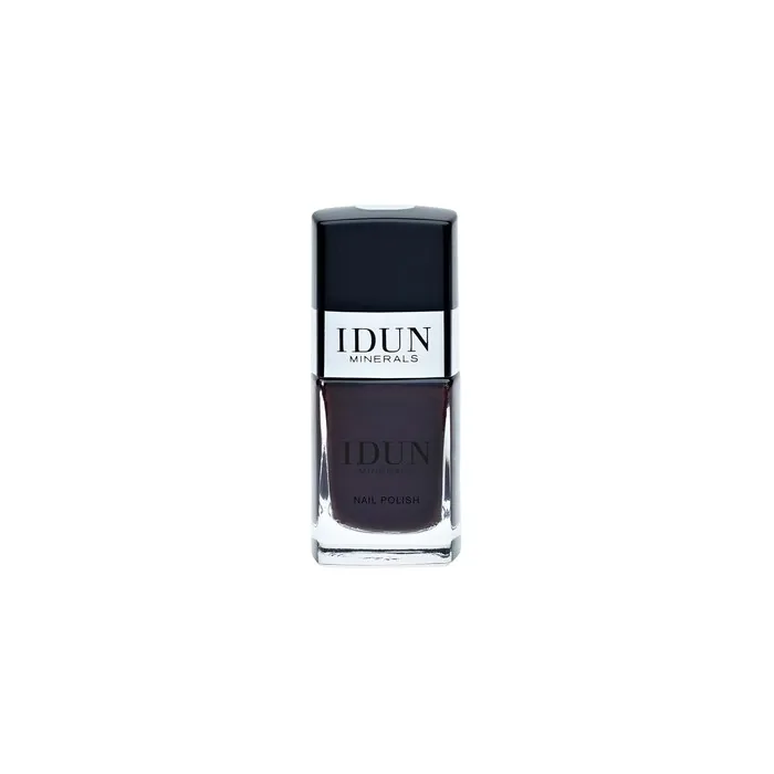 Idun Minerals Nail Polish Long-Wear High-Shine Vegan Formula Infused With Vitamins and Sweet Almond Oil Prevents Cracking and Protects Nails Even Lacquered Result Granat 0.37 Oz