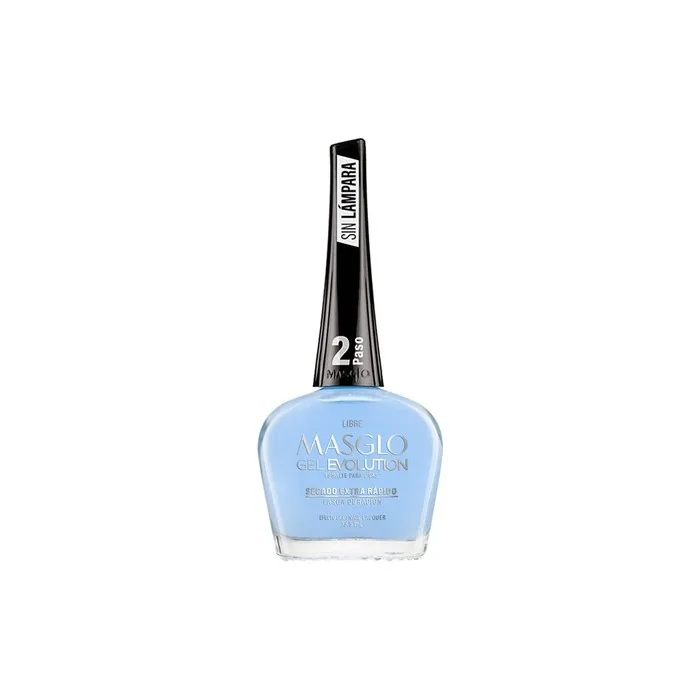 MASGLO GEL EVOLUTION Nail Polish Gel Effect No UV/Led Lamp Required Duration up to 12 days 0.5 Fl Oz
