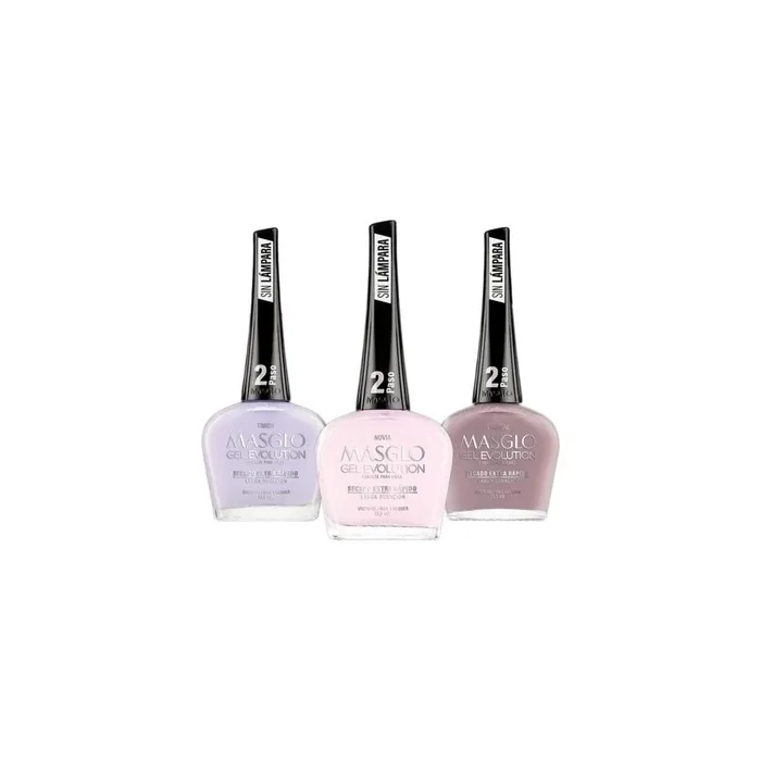 MASGLO GEL EVOLUTION Nail Polish Gel Effect No UV/Led Lamp Required Duration up to 12 days