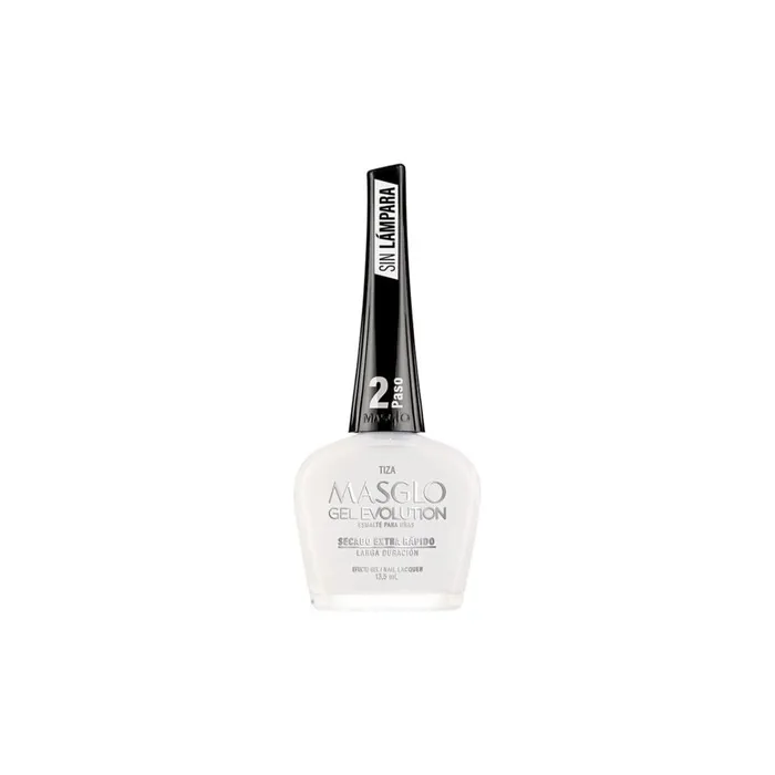MASGLO GEL EVOLUTION Nail Polish Gel Effect No UV/Led Lamp Required Duration up to 12 days TIZA 0.5 Fl Oz